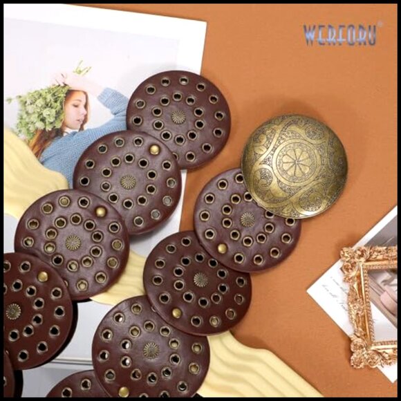 Vintage Western Belt Boho Style Adjustable Waist Disc Buckle PU Leather main image 4